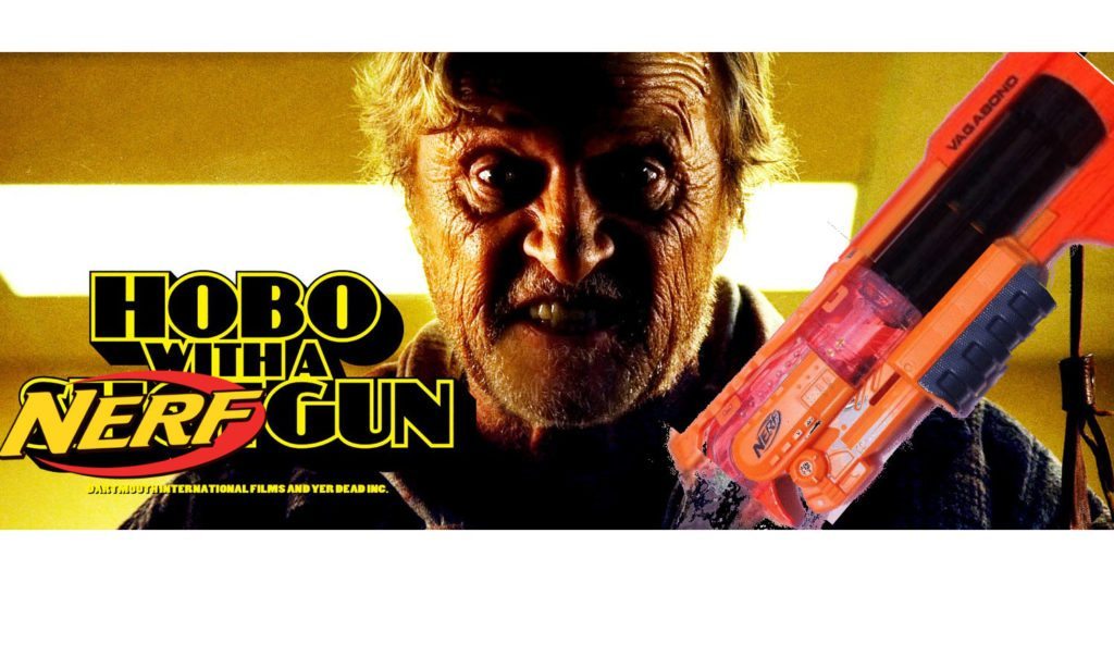 nerf vagabond hobo with a nerf gun