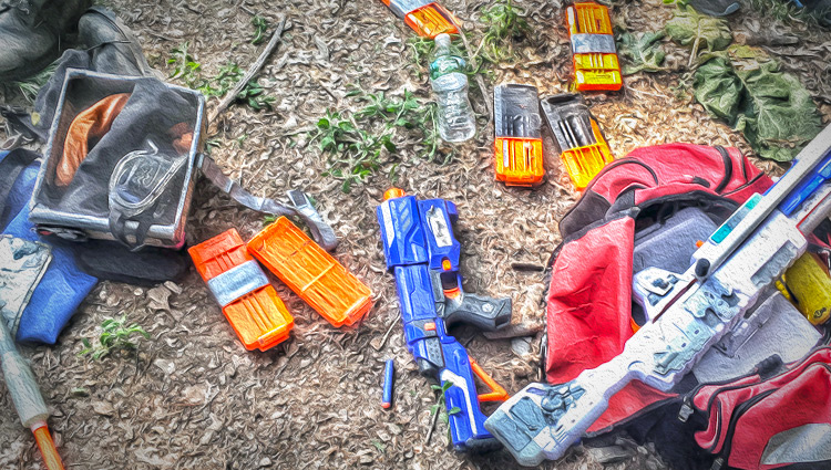 nerf war in central park new york city