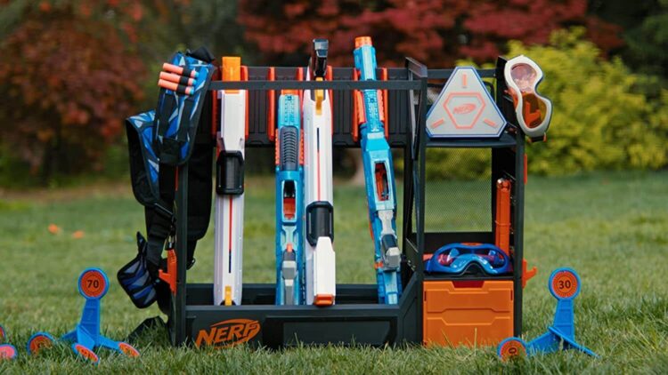 nerf elite blaster rack in the wild