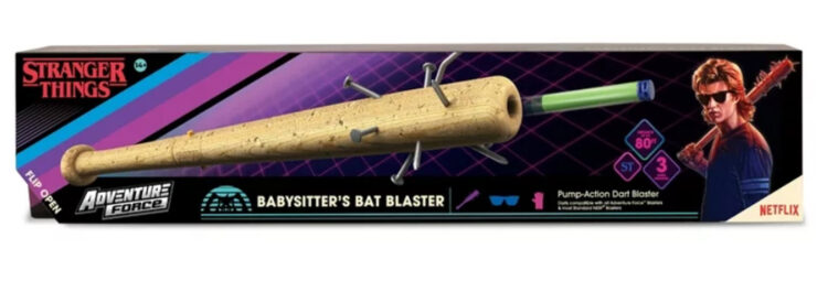 dart zone toy fair ny, babysitter's bat blaster stranger things 2023
