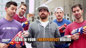 This is the Dude Perfect #Nerf Challenge!